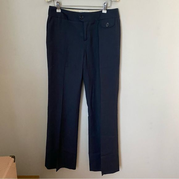 Banana Republic Pants Martin Fit Navy Blue Business Casual Neutral Wool - Picture 1 of 9